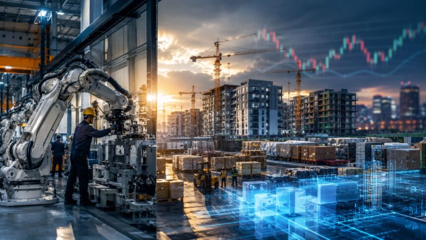 Investment in economics represented by factory machinery, construction, inventories and digital infrastructure