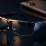 AI smart glasses resting beside a smartphone, representing tech giants' shift beyond smartphones