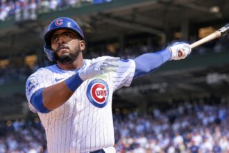 Chicago Cubs prospect Jefferson Rojas swinging his bat, who was acquired by the New York Mets at the 2026 MLB trade deadline.