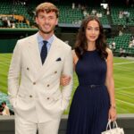 Kennedy Alexa and James Maddison courtside at Wimbledon