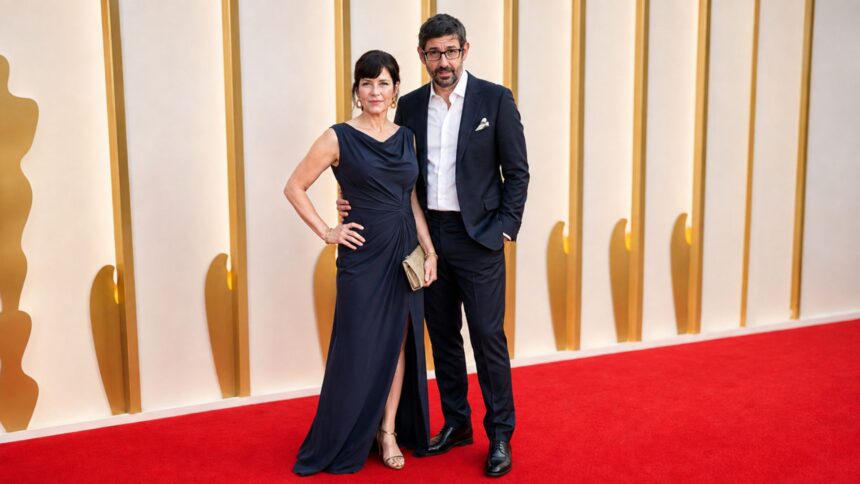 Nancy Strang and Louis Theroux attending a red carpet event